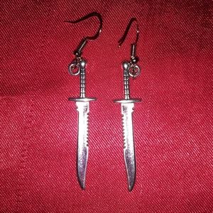 Sword earrings